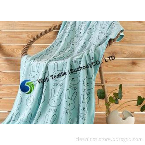 Bunnies Patterned Microfiber Cleaning Towels Ultra-strong A